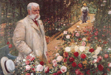 Jules Gravereaux in the garden