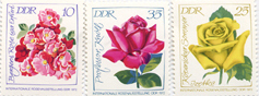 Rose stamps from the DDR